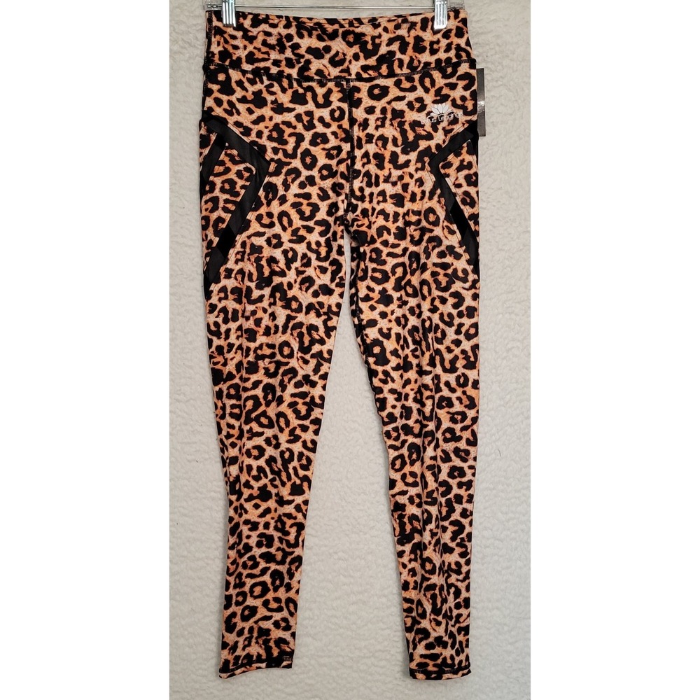 Lotus Leggings Leopard Animal Print Size L Women's NEW NWT Pull-On 1785